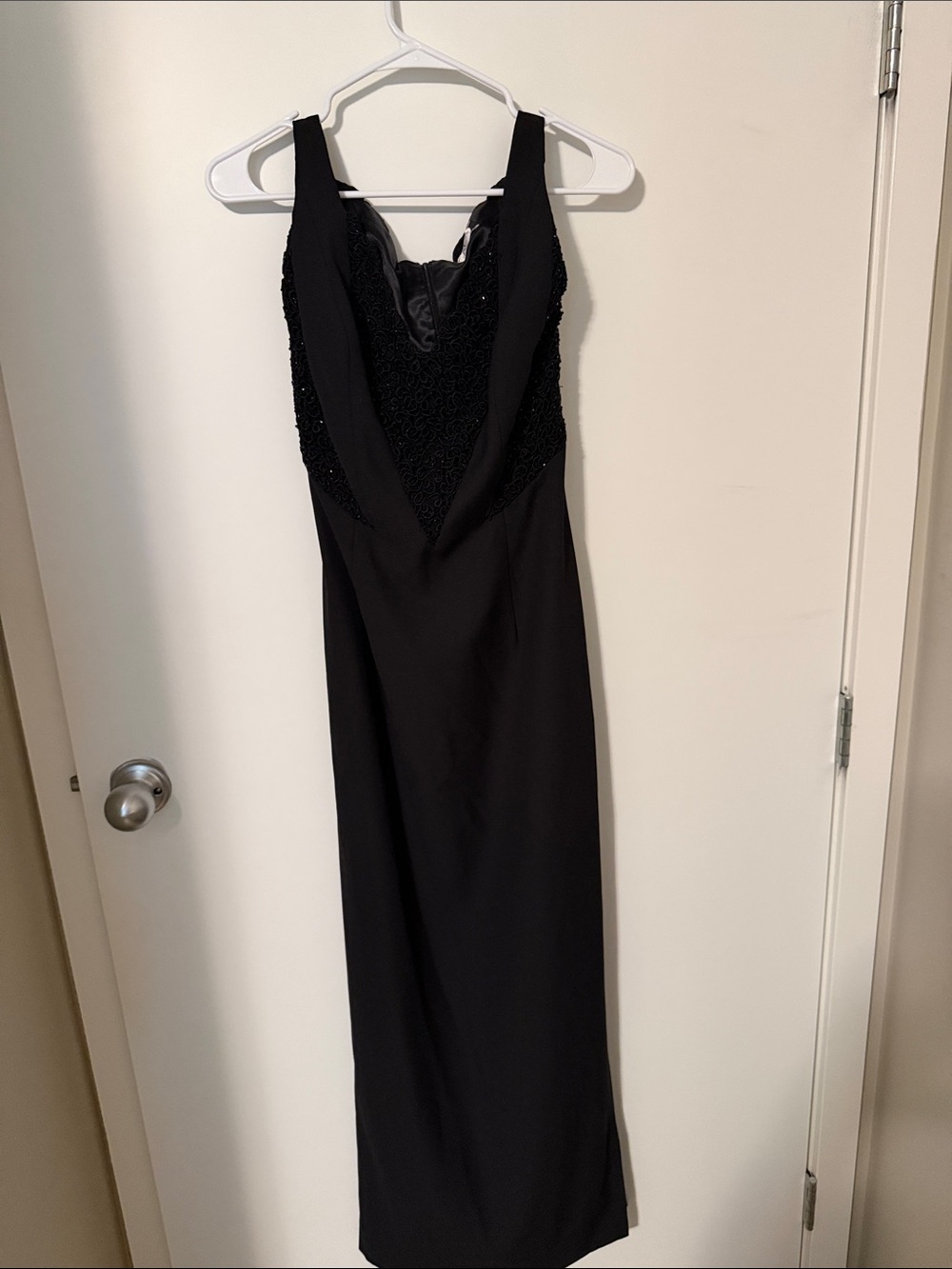 Scala Black Beaded Maxi Dress
